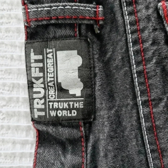 Truckfit Youth Boys 10 Black Jeans Denim Shorts - Picture 4 of 8